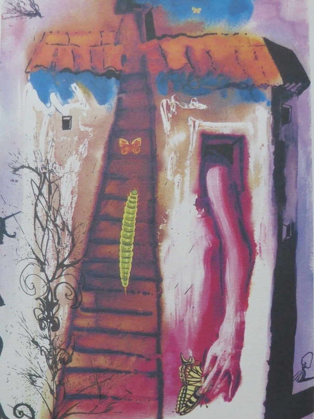 Salvador Dali canvas print Alice in Wonderland 4/13 30x40cms